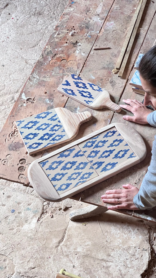 "Pack Bodas" Precioso pack de tres tablas de cerámica de diferentes tamaños