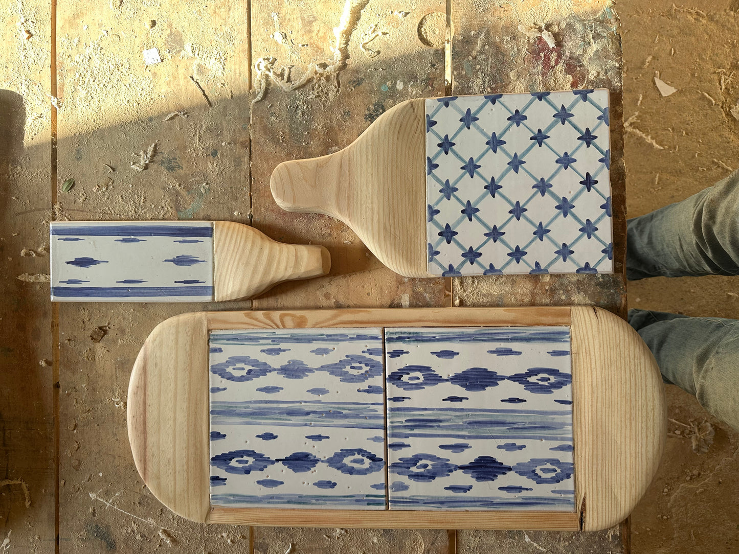 "Pack Bodas" Precioso pack de tres tablas de cerámica de diferentes tamaños