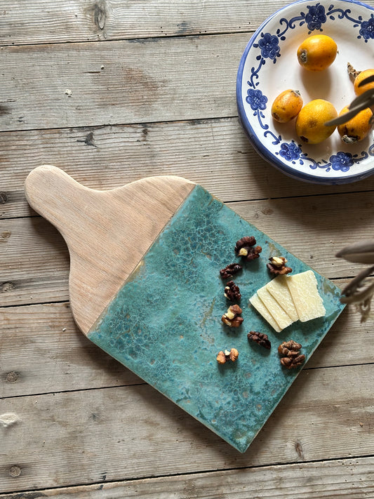 Tabla de cerámica para presentar alimentos "Mediterránea"