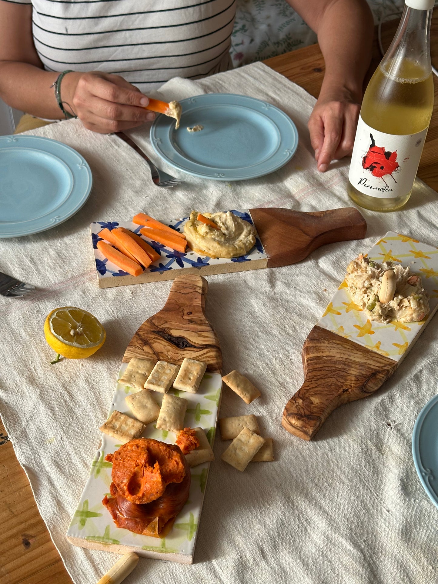 “Mallorqueta”  Pack de 3 tablas de cerámica para servir alimentos
